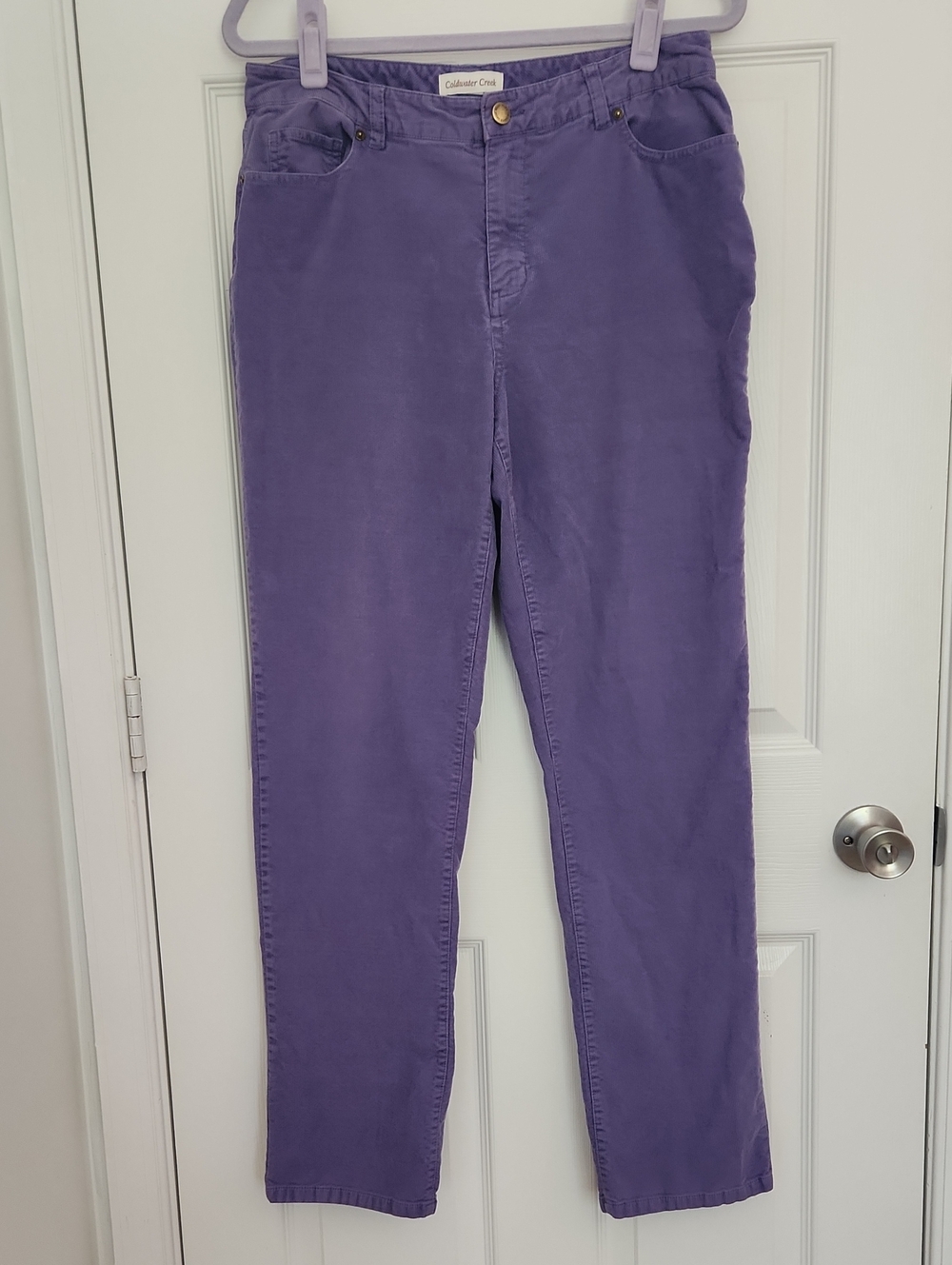 Fall Western Cowgirl Cottage Coldwater Creek Women's Purple Straight-Leg Jeans
